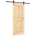 vidaXL Posuvné dvere Prírodná a čierna 85 x 210 cm