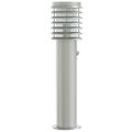 vidaXL Vonkajšie stojace lampy senzor 3 ks strieborné 60 cm nehr. oceľ