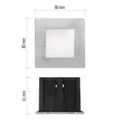 LED orientačné vstavané svietidlo 80×80 1,5W neutr. biela IP65