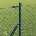 vidaXL Oceľový plot na upevnenie 10 x 1 m PVC potiahnutá oceľ Zelená