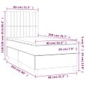 vidaXL Posteľný rám boxsping s matracom modrý 80x200 cm látka