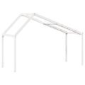 vidaXL Strecha na detskú posteľ biela 203x95,5x142 cm borovicový masív