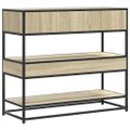vidaXL Konzolový stolík dub sonoma 90x35x80 cm kompozitné drevo