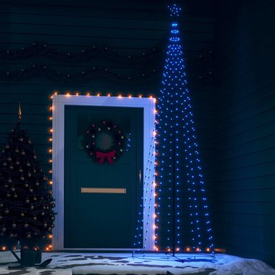 vidaXL Vianočný stromček, kužeľ, 330 LED, modré svetlo 100x300 cm
