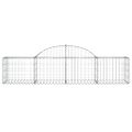 vidaXL Oblúkový gabionový kôš 9 ks 200x50x40/60 cm pozinkované železo