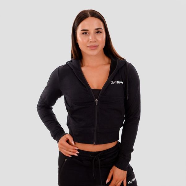 Dámska mikina Zip-up TRN black - GymBeam, veľkosť XS, veľkosť oblečenia XS