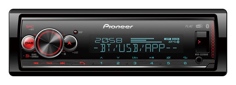 Pioneer MVH-S520DAB USB, Bluetooth, DAB+, meniteľné podsvietenie