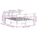 vidaXL Posteľ bez matraca voskovo hnedá 160x200 cm masívna borovica