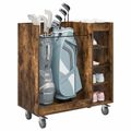 vidaXL Golfová skriňa s kolesom Dymová dub 90 x 45 x 98 cm