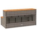 VidaXL vírivka Step sivý 100x50x50,5 cm polyratan a masívna akácia