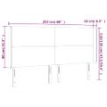 VidaXL Čelo postele hnedé 203x16x118/128 cm umelá koža