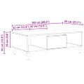 vidaXL Konferenčný stolík Staré drevo 102 x 55 x 35 cm