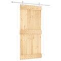 vidaXL Posuvné dvere 95 x 210 cm Masívne borovicové drevo (neupravené)