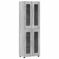 vidaXL Highboard FLORIN 60 x 35 x 182 cm Sivý Sonoma Kompozitné drevo
