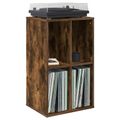 vidaXL Skrinka na gramofónové platne Dymový dub 44,5 x 36,5 x 74,5 cm