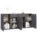 vidaXL Komoda sivá 160x36x75 cm drevotrieska