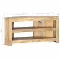 vidaXL Rohová TV skrinka 90x45x45 cm masívne mangovníkové drevo