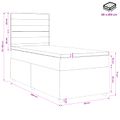 vidaXL LED boxspring posteľ s matracom Tmavosivá 80 x 200 cm Látka