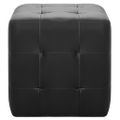 vidaXL Taburetky 2 ks čierne 30x30x30 cm umelá koža