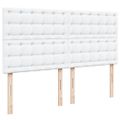 vidaXL Boxspring posteľ s matracom biela 180x200 cm umelá koža