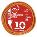 Predlžovací kábel EMOS P01110 spojka 10 m / 1 zásuvka / oranžový / PVC / 250 V / 1,5 mm2