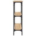 vidaXL Konzolový stolík, dub sonoma, 75x22,5x75 cm, imitácia dreva