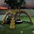 vidaXL Párty stan s LED a 4 bočnými stenami 3,6x3,6x2,3 m, zelený