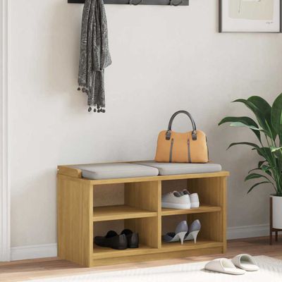 vidaXL Lavica do predsiene SANDNES 87x40x50 cm borovicový masív