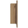 vidaXL LED zrkadlová skrinka dub artisan 40x12x45 cm kompozitné drevo