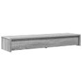 vidaXL Stojan na monitor zásuvky sivý dub sonoma 100x27x15cm borovica