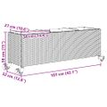 vidaXL Záhradné kvetináče kolieska 2 ks čierne 107x32x38 cm polyratan