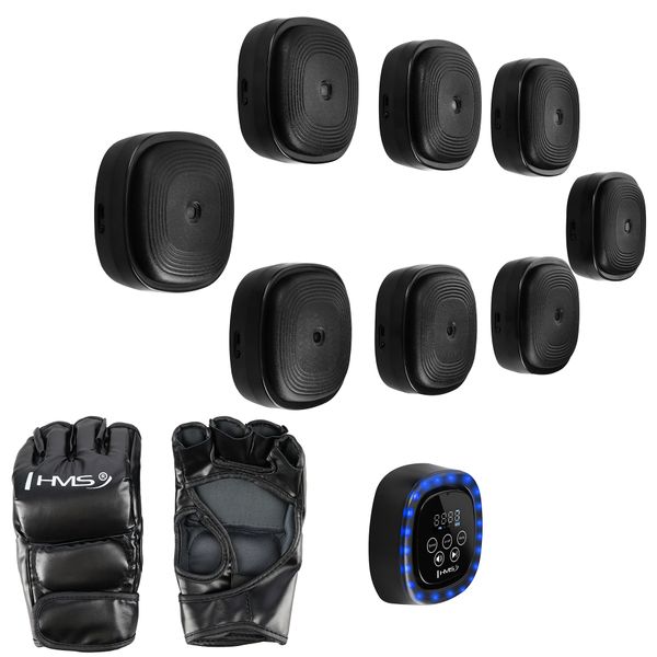 Elektronický modulárny boxerský terč HMS TB05 s LED, Bluetooth a rukavicami (Music Boxing Machine)