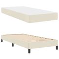 vidaXL Rám postele s matracmi Krémová 100 x 200 cm látka