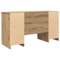 vidaXL Stôl dub artisan Kompozitné drevo 140 x 49 x 76 cm