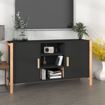 vidaXL Komoda čierna 107x38x60 cm spracované drevo