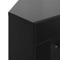 vidaXL Rohový LED TV kabinet 100x40x68cm Čierna Kompozitné drevo