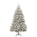 vidaXL Umelý Sklápací Vianočný Stromček 300 LED Zelená a biela 180 cm