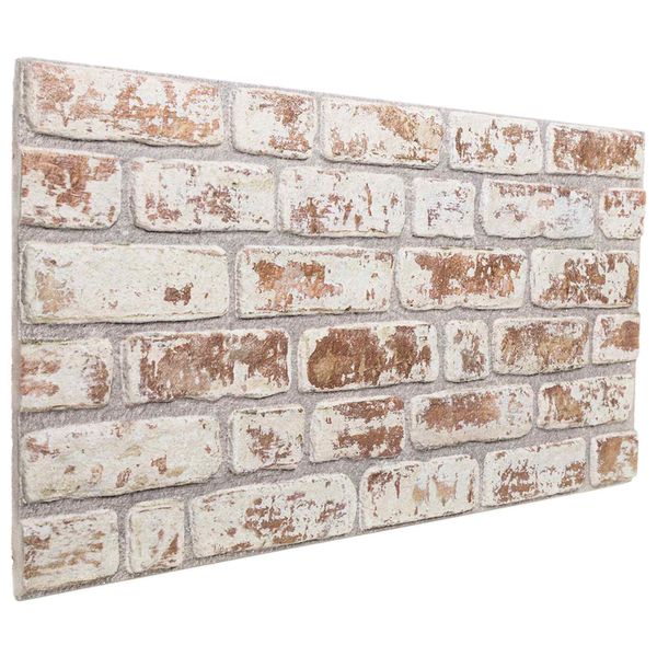 vidaXL Nástenné panely 10 pcs Červená a Biela 100 x 50 cm EPS pena