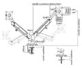 Neomounts DS70-810BL2/Držák displeje/na stůl/17-32"/svorka/VESA 100X100/nosn. 2x9kg/plyn. píst/ultra tenký/2 disp./čern Držák, VESA, stolní, pro 2 ploché monitory, úhloprícka 17"-32", náklon, otácení, rotace, nosnost 18kg, cerný