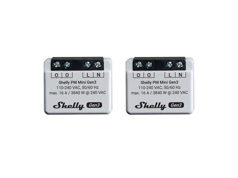 Smart merač spotreby SHELLY PM Mini Gen3 WiFi 2ks