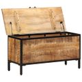 vidaXL Úložný box 82x30x43 cm masívny surový mangovník