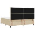 vidaXL LED box s pružinami Svetlo šedá a biela 200 x 200 cm