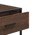 vidaXL Konzolový stolík hnedý dub 90x35x80 cm kompozitné drevo