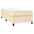 vidaXL Posteľný rám s boxspringom krémová 100x200 cm látka