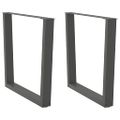 vidaXL Nohy k jedálenskému stolu v tvare V, 2 ks, antracitové, 80 x (72-73,3) cm, oceľ