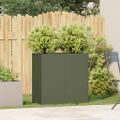 VidaXL kvetináč Olive Green 80x40x80 cm Oceľ valcovaná za studena