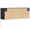 vidaXL TV nástenná skrinka s LED svetlami čierna 100x31x38 cm