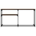 vidaXL Konzolový stolík hnedý dub 145x22,5x75 cm kompozitné drevo