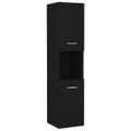 vidaXL Súprava kúpeľňového nábytku čierna drevotrieska