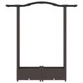 vidaXL Vyvýšený záhon s mriežkou a strechou Hnedá 124 x 40 x 123 cm PP